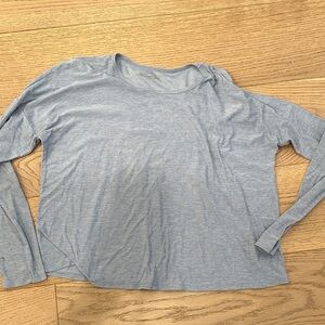 Beyond Yoga Soft Heather Blue Long Sleeve Top